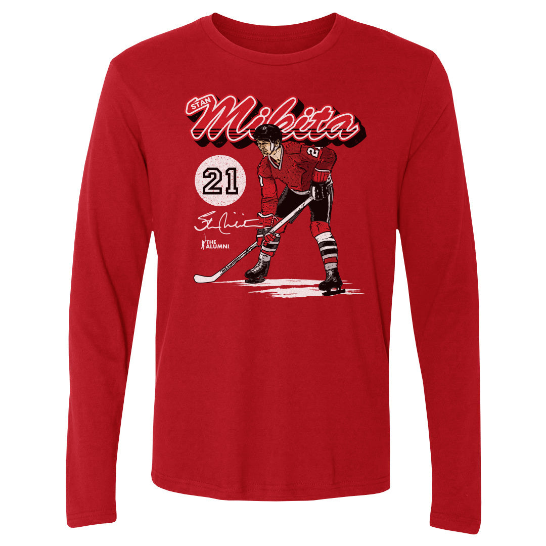 Stan Mikita Chicago Retro Script WHT