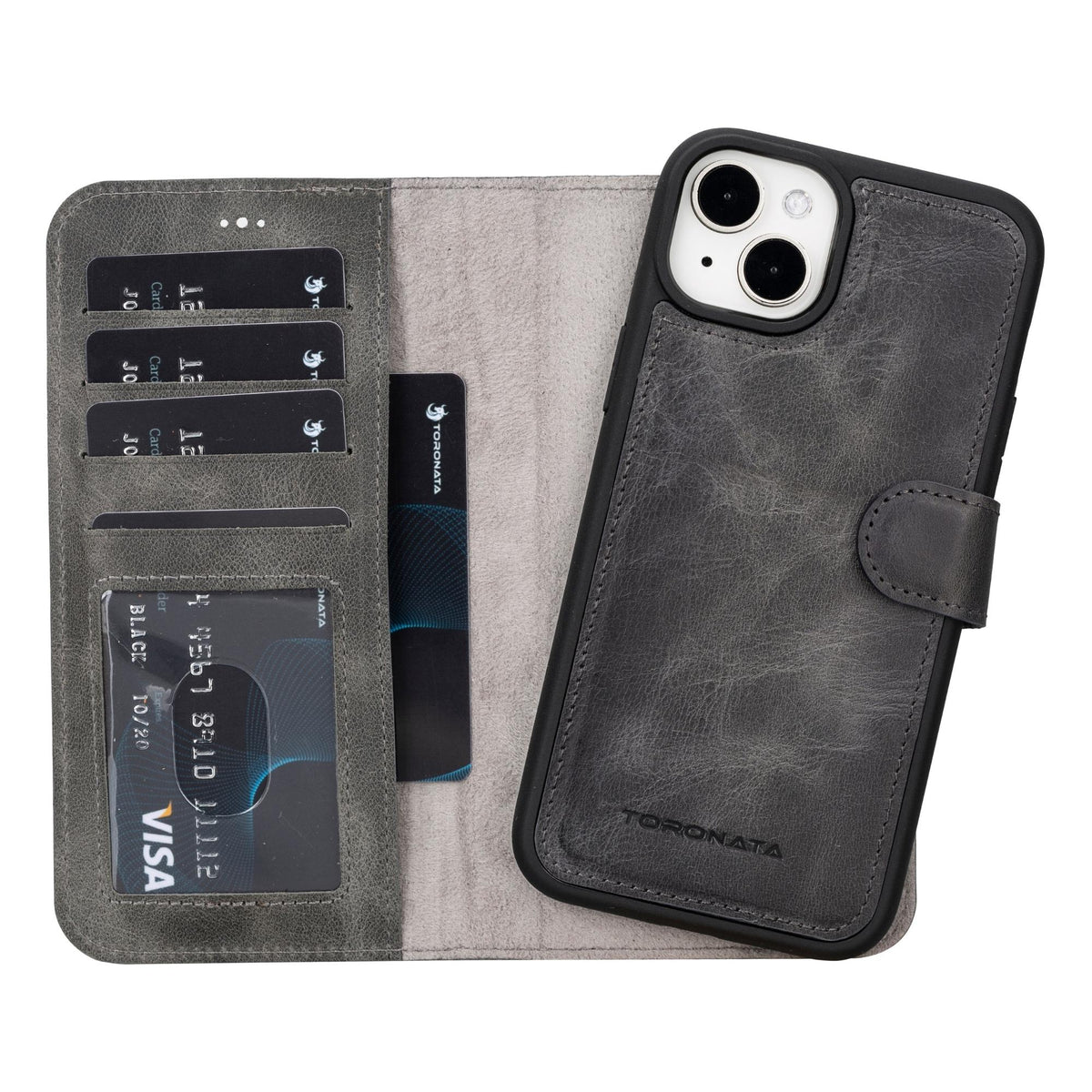 Casper iPhone 14 Series Detachable Leather Wallet Case