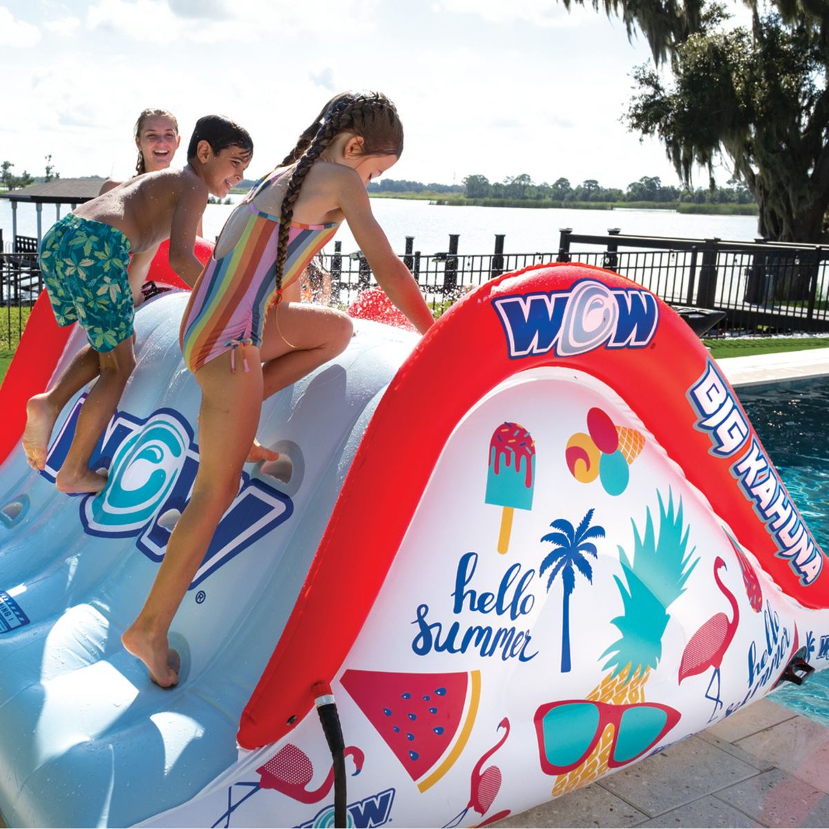 WOW Sports Big Kahuna Two-Lane Slide for In-Ground Pools