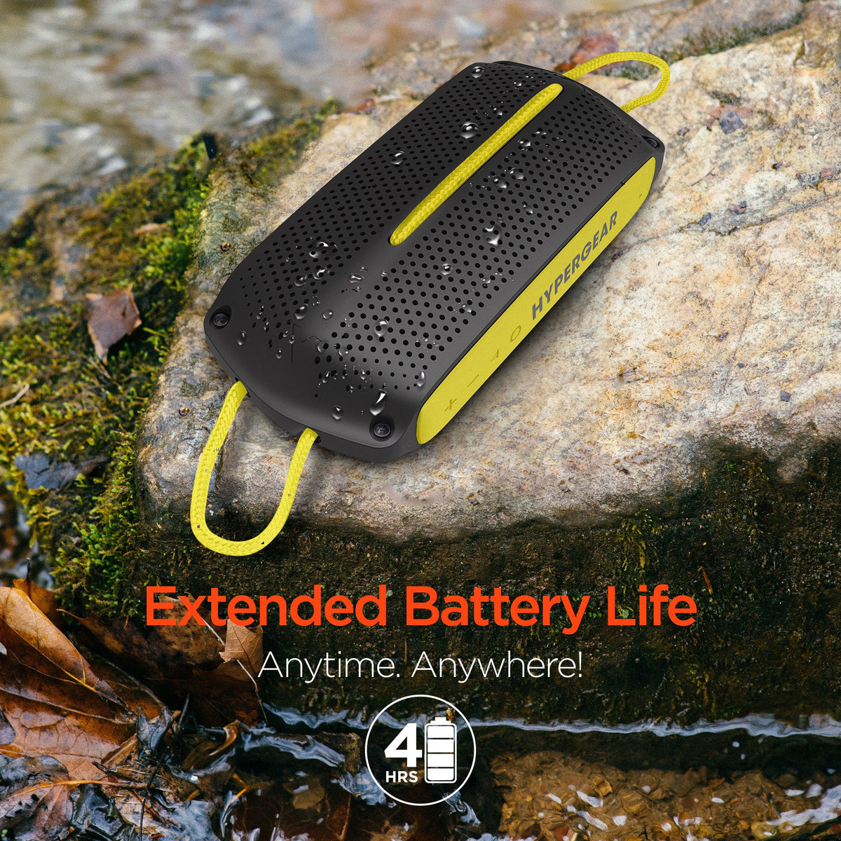 HyperGear Wave Water Resistant Wireless Speaker with Extended Battery Life