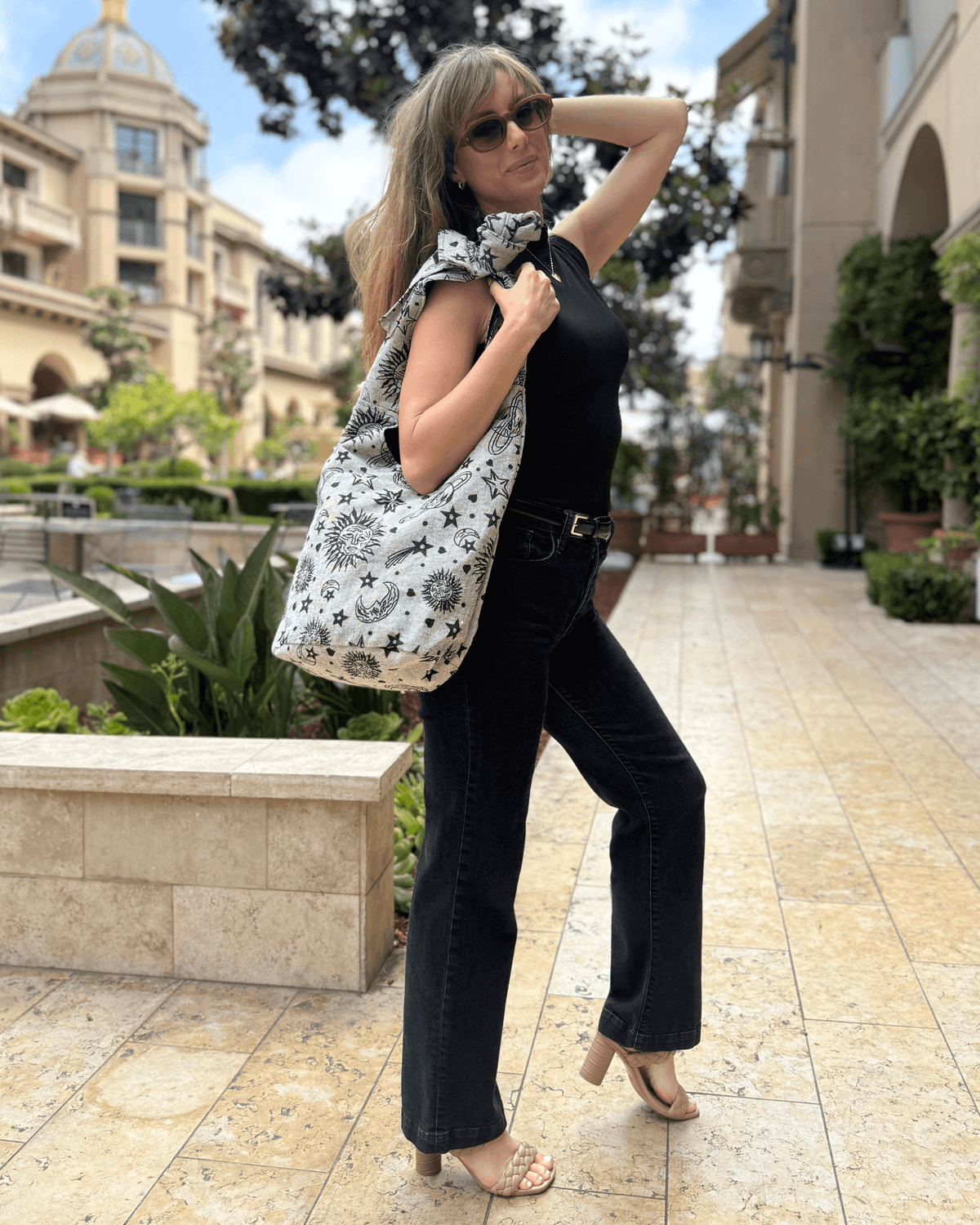 Kathmandu Collection Celestial Print Hobo Bag
