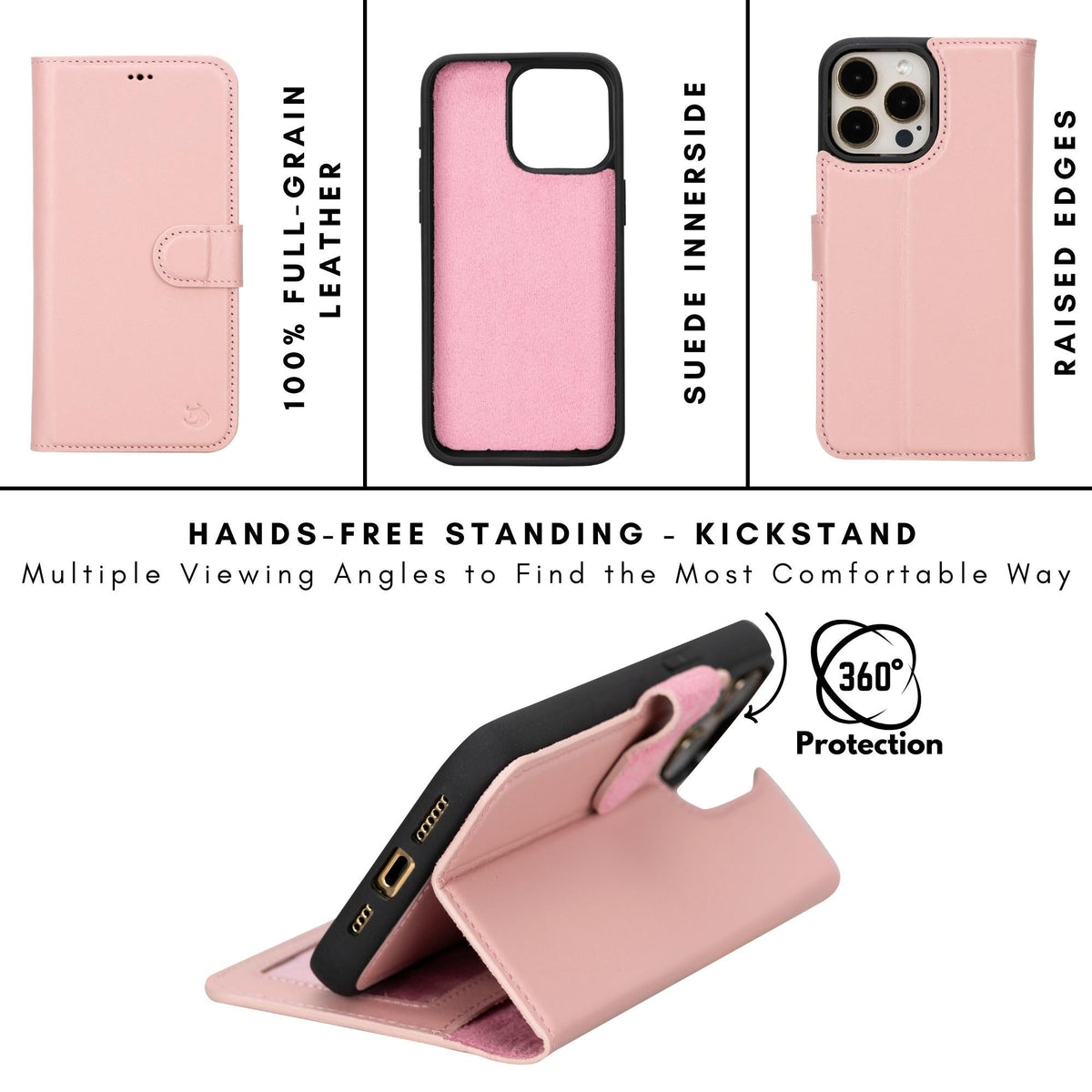 Casper iPhone 14 Series Detachable Leather Wallet Case