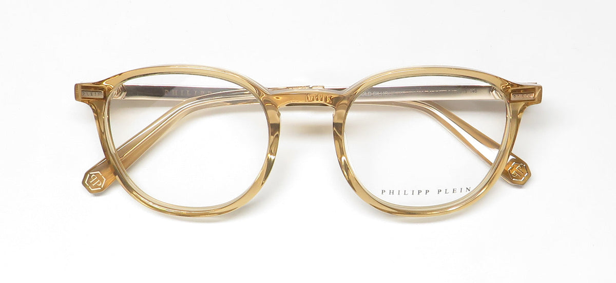 Philipp Plein Vpp057 Plein Gold Silhouette Eyeglasses