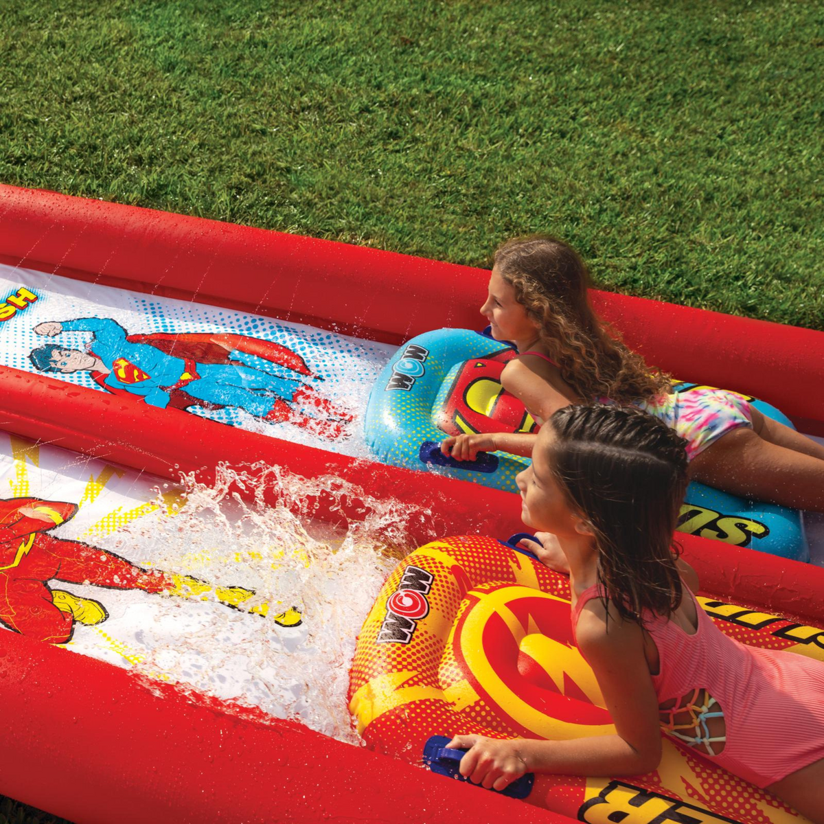 WOW Sports DC Comics Flash vs Superman Lawn Slide