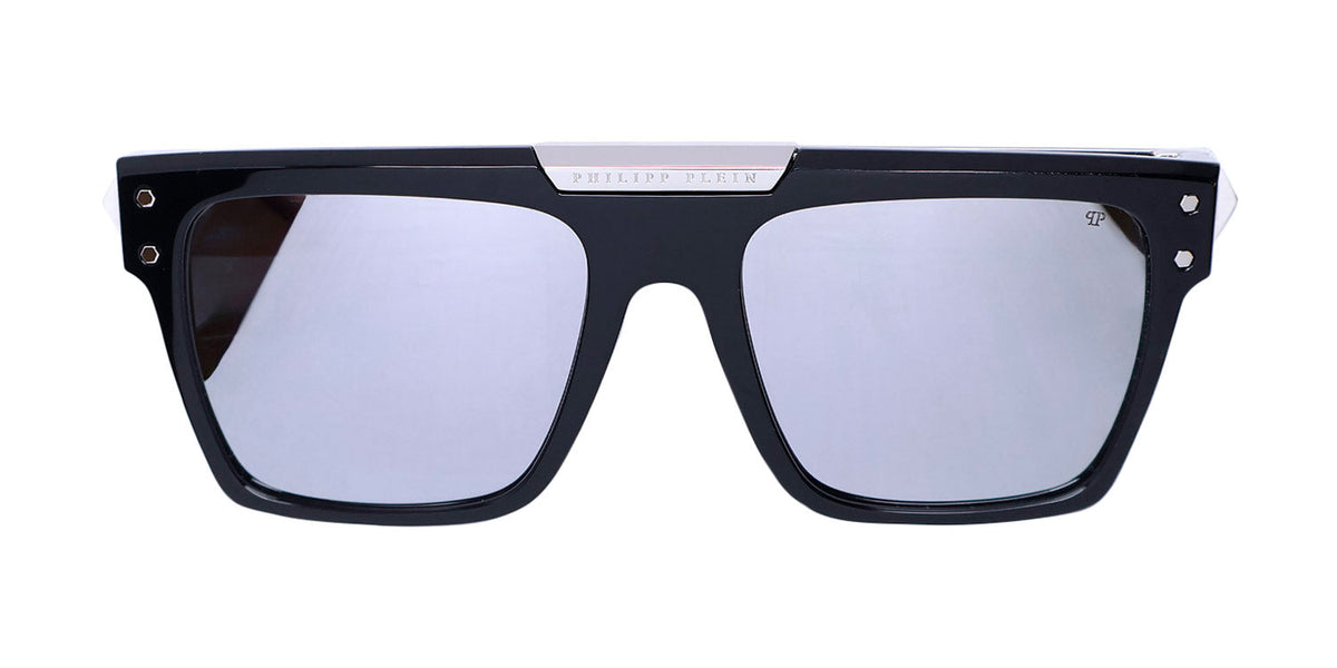 Philipp Plein Spp080 Plein Badge 23kt Gp Sunglasses