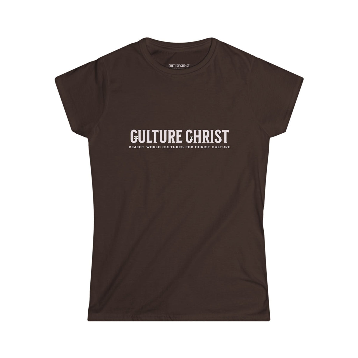 Culture Christ Women's Tee — Faith-Based Minimalist Christian Shirt