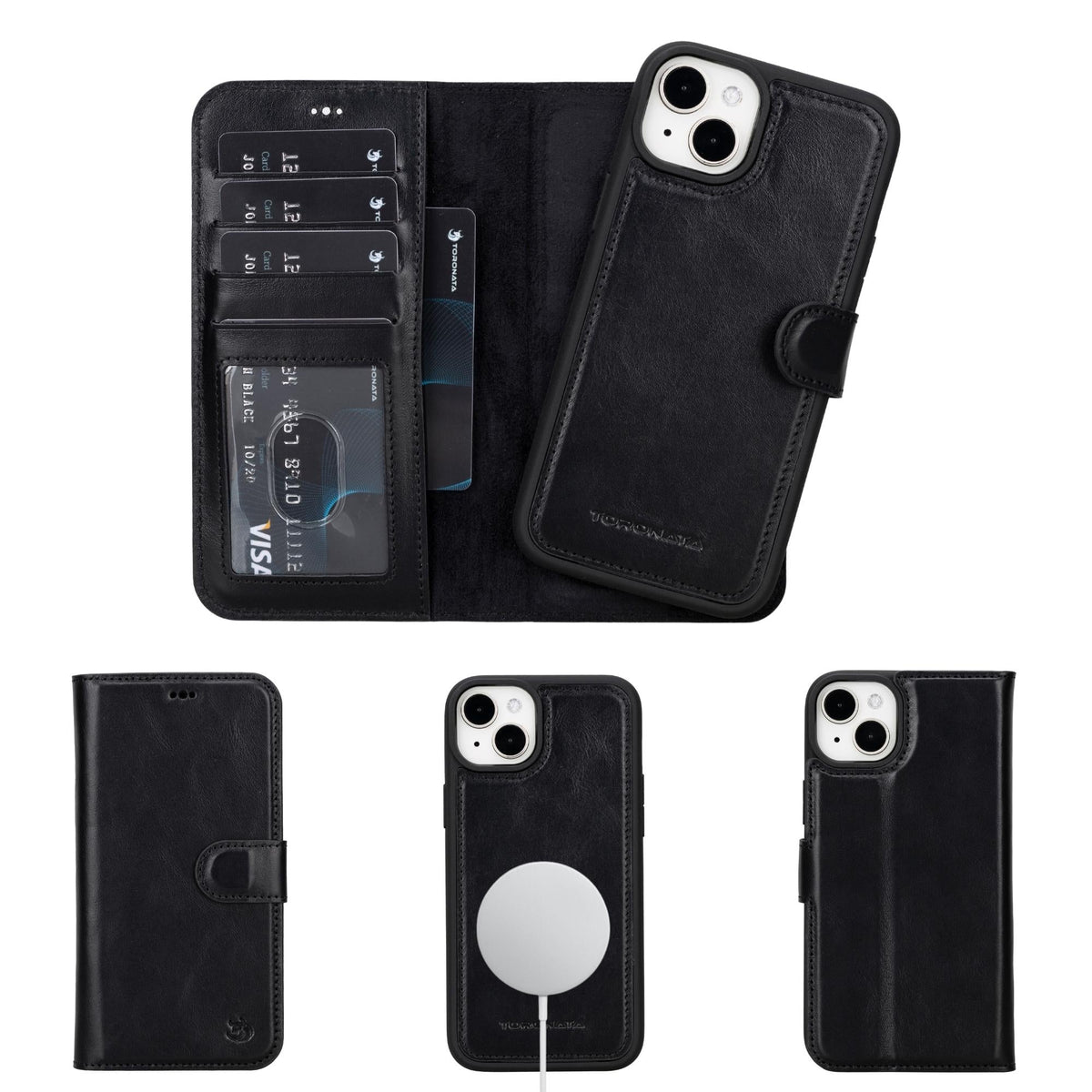 Casper iPhone 14 Series Detachable Leather Wallet Case