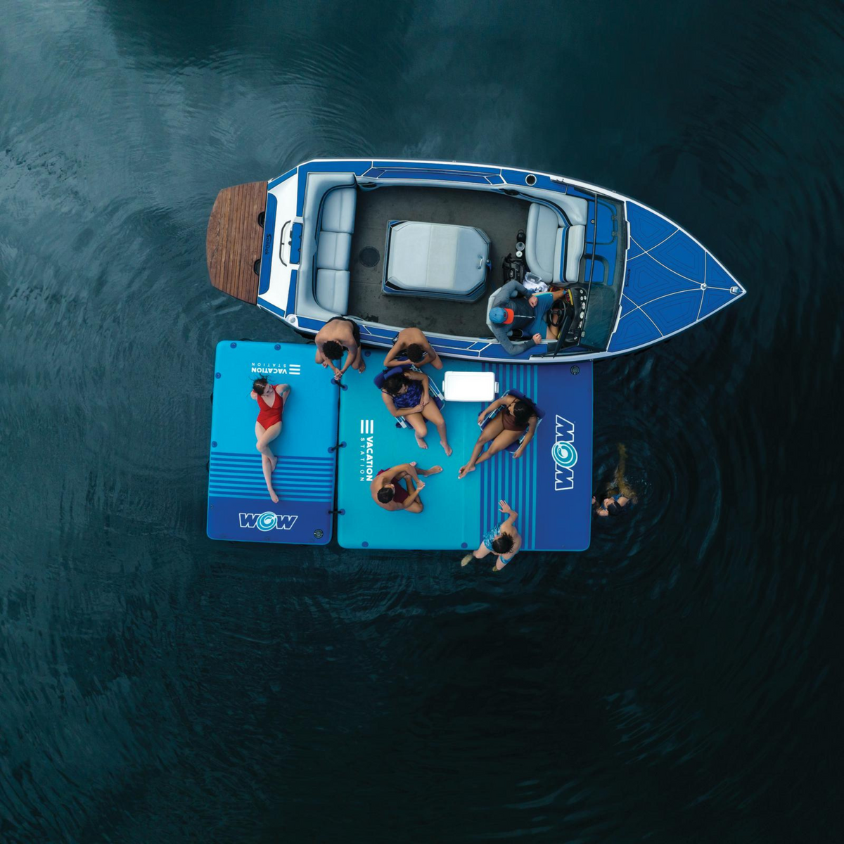 WOW Watersports 10'x8'x6" Drop Stitch Vacation Station Dock