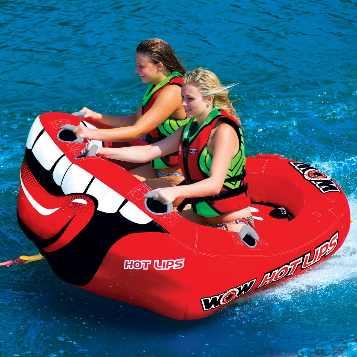 WOW Sports Hot Lips 2 Person Towable Water Tube For Pool and Lake