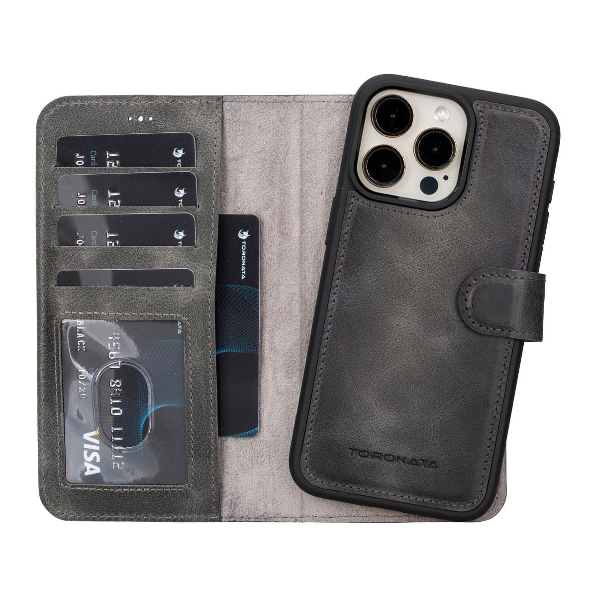 Casper iPhone 14 Series Detachable Leather Wallet Case