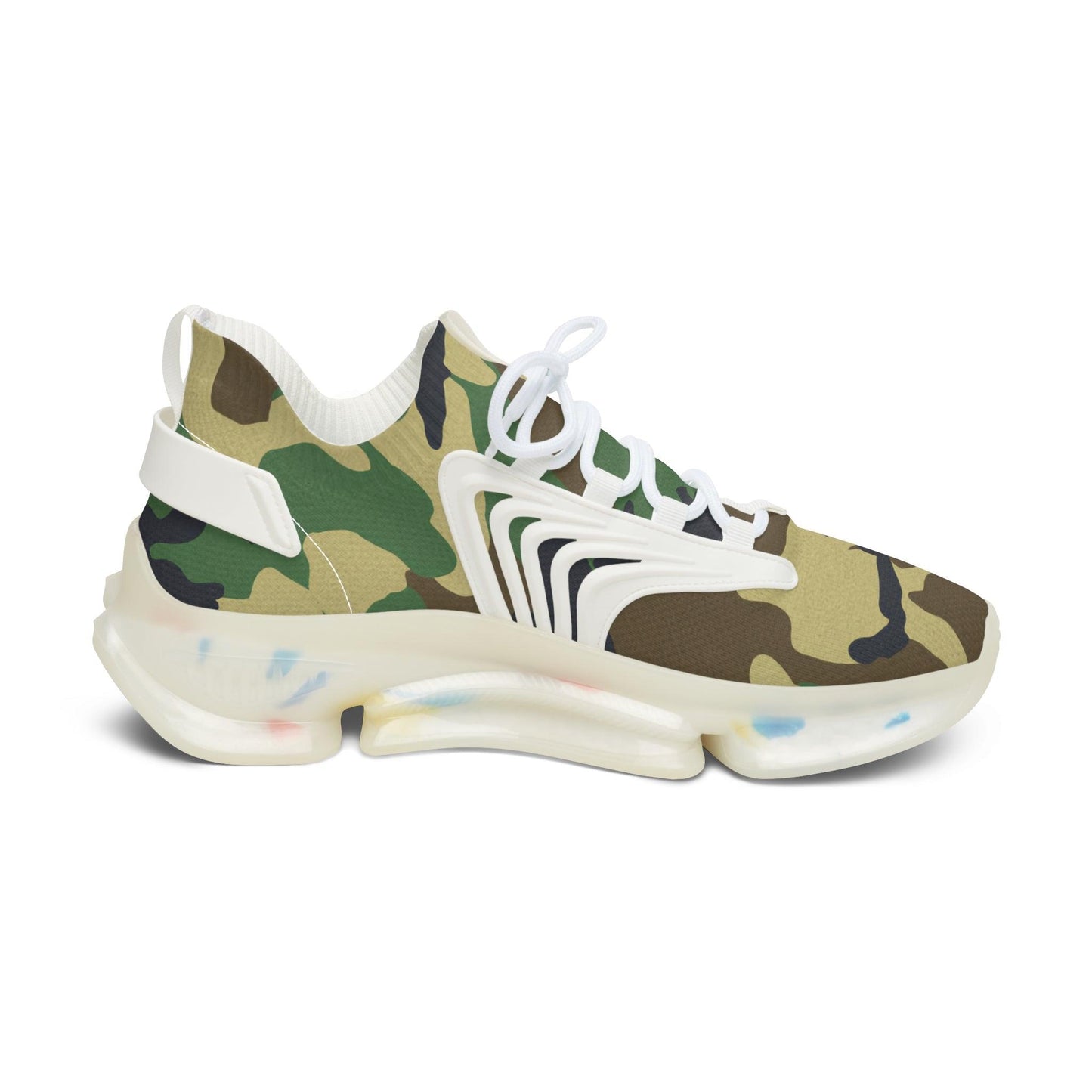 Green Camouflage Women's Mesh Sneakers