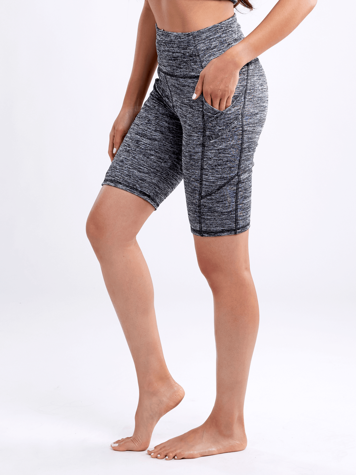 JupiterGear High-Waisted Sports Shorts with Double Side Pockets