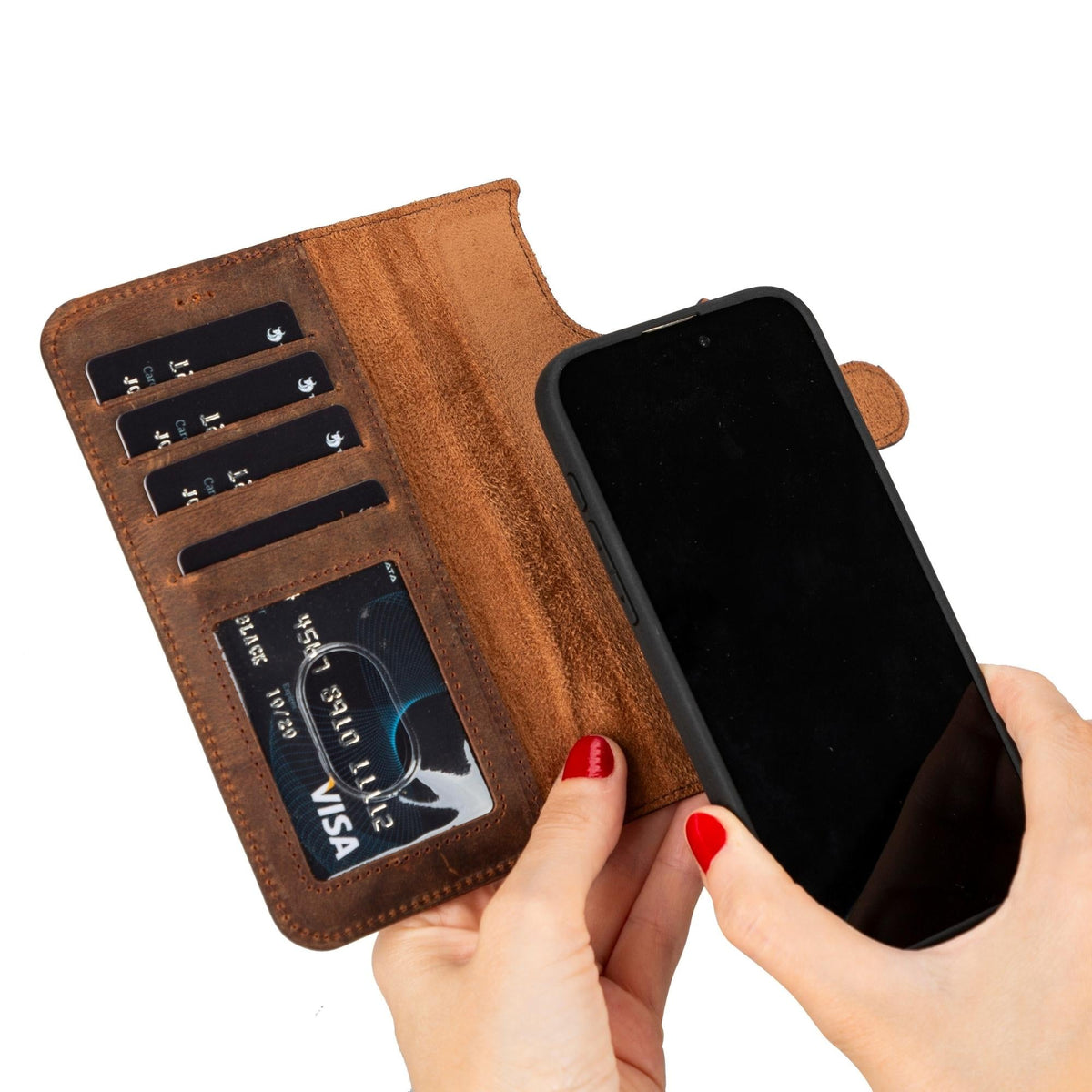 Casper iPhone 14 Series Detachable Leather Wallet Case
