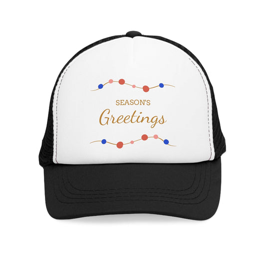 Seasons Greetings Strings of Christmas Lights Mesh Cap