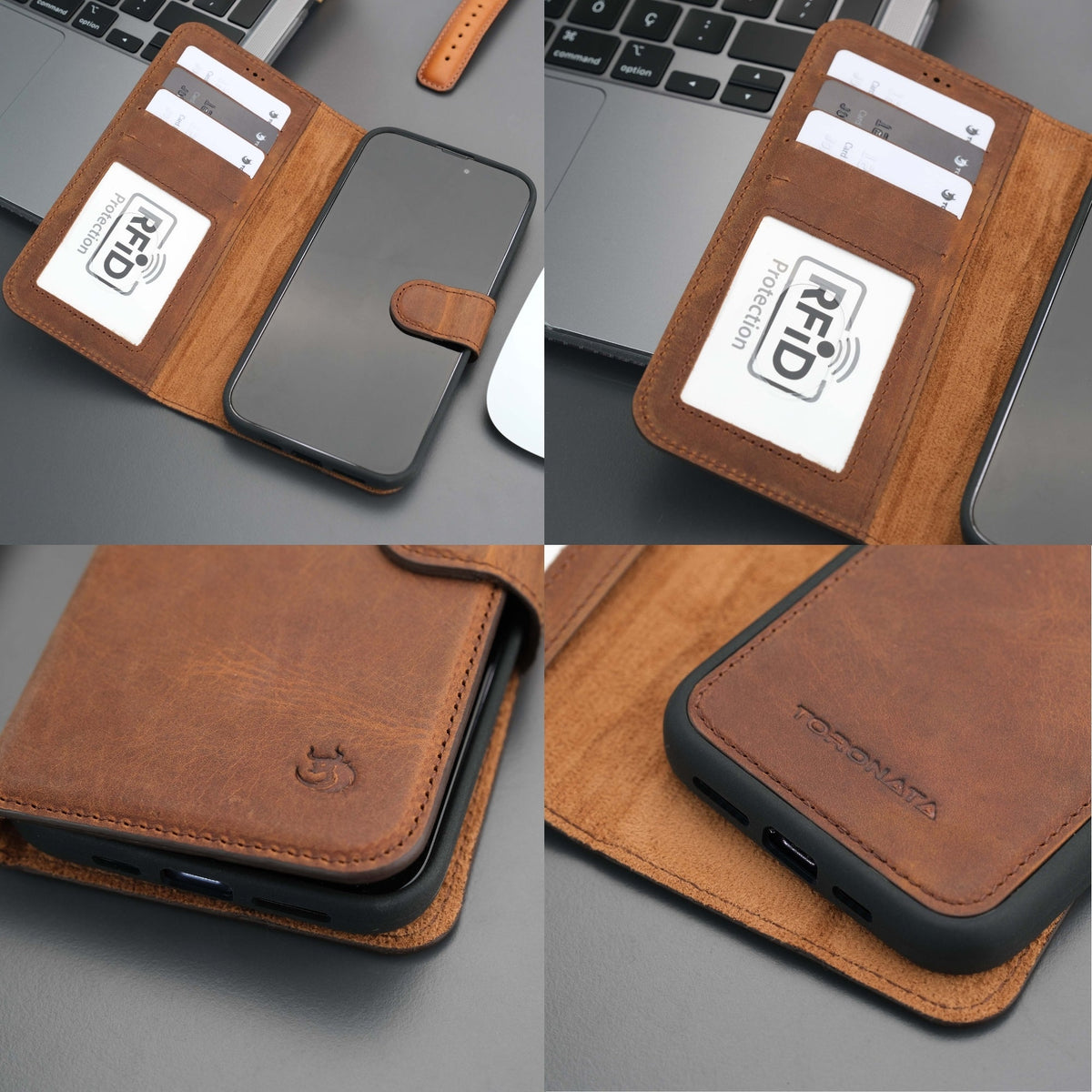 Casper iPhone 16 Pro Wallet Case Leather MagSafe
