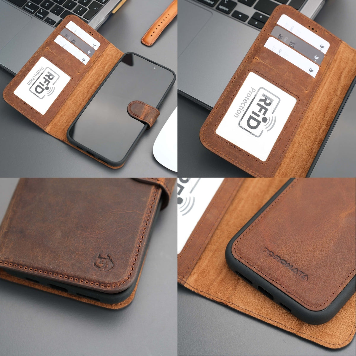 Casper iPhone 16 Wallet Case Leather MagSafe