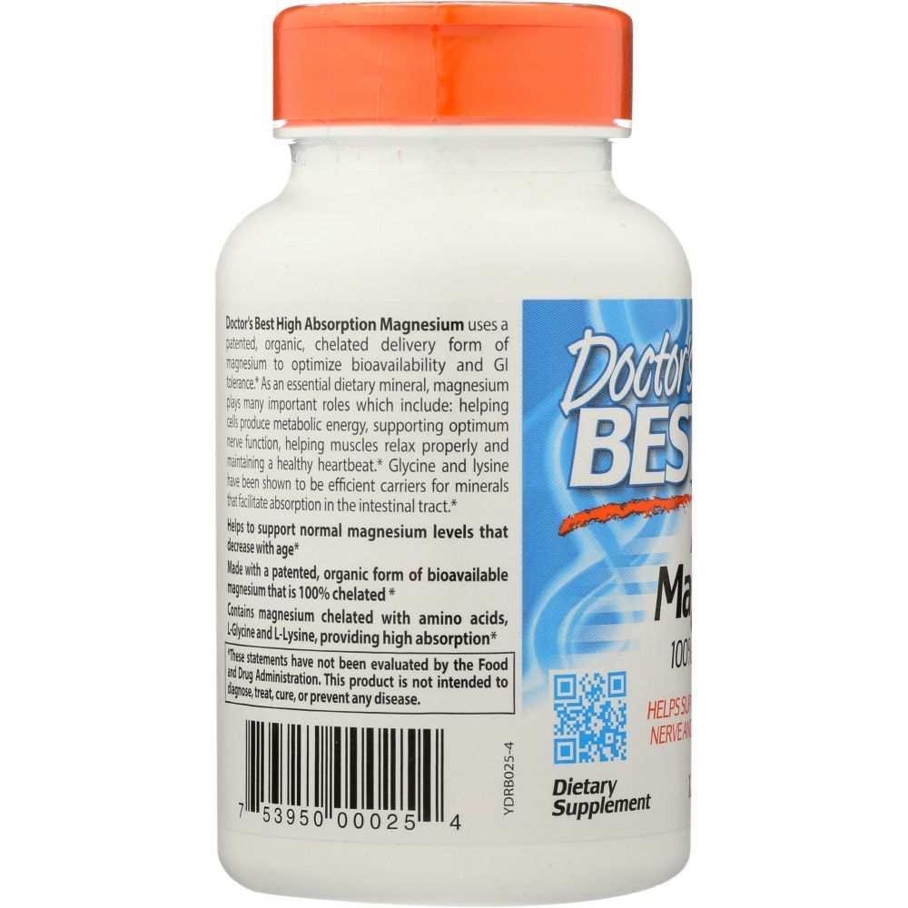 DOCTOR'S BEST: High Absorption Magnesium 100 mg, 120 tb