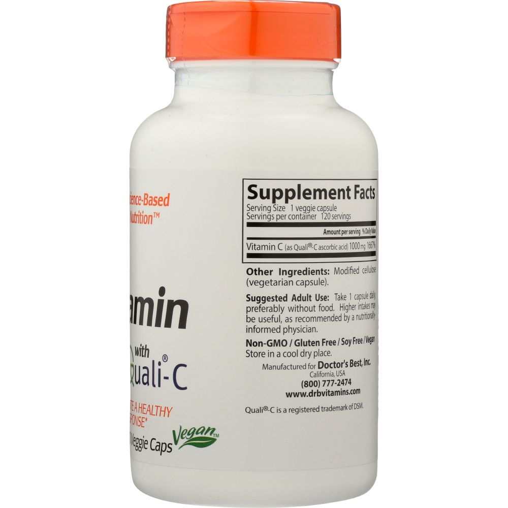 Vitamin C - Doctor's Best 1000mg with Qc - 120VC - Quality Supplement