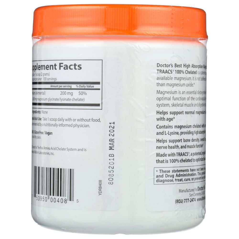 High Absorb Magnesium - Doctor's Best High Absorption Magnesium 200g