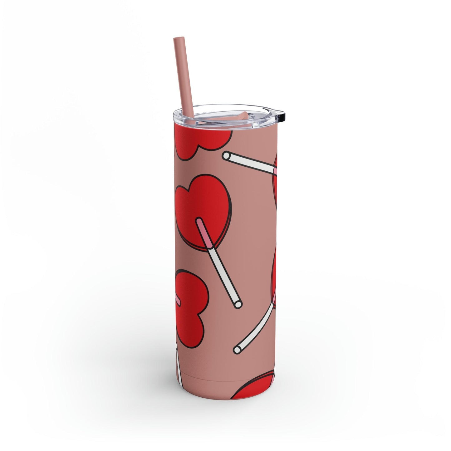Heart Lollipop Maars Maker Skinny Matte Tumbler, 20oz
