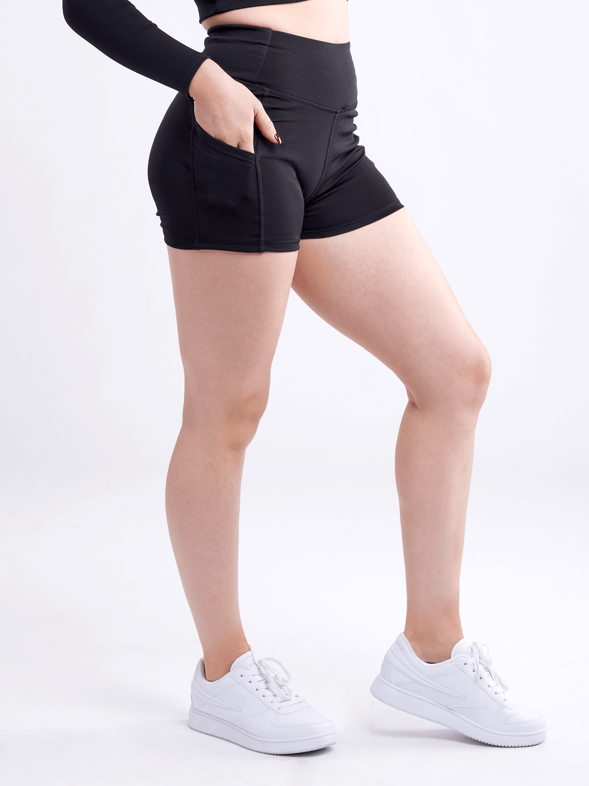 JupiterGear High-Waisted Athletic Shorts with Side Pockets