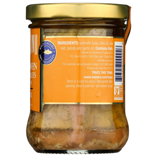TONNINO: Tuna Fillets with Garlic in Olive Oil, 6.7 oz