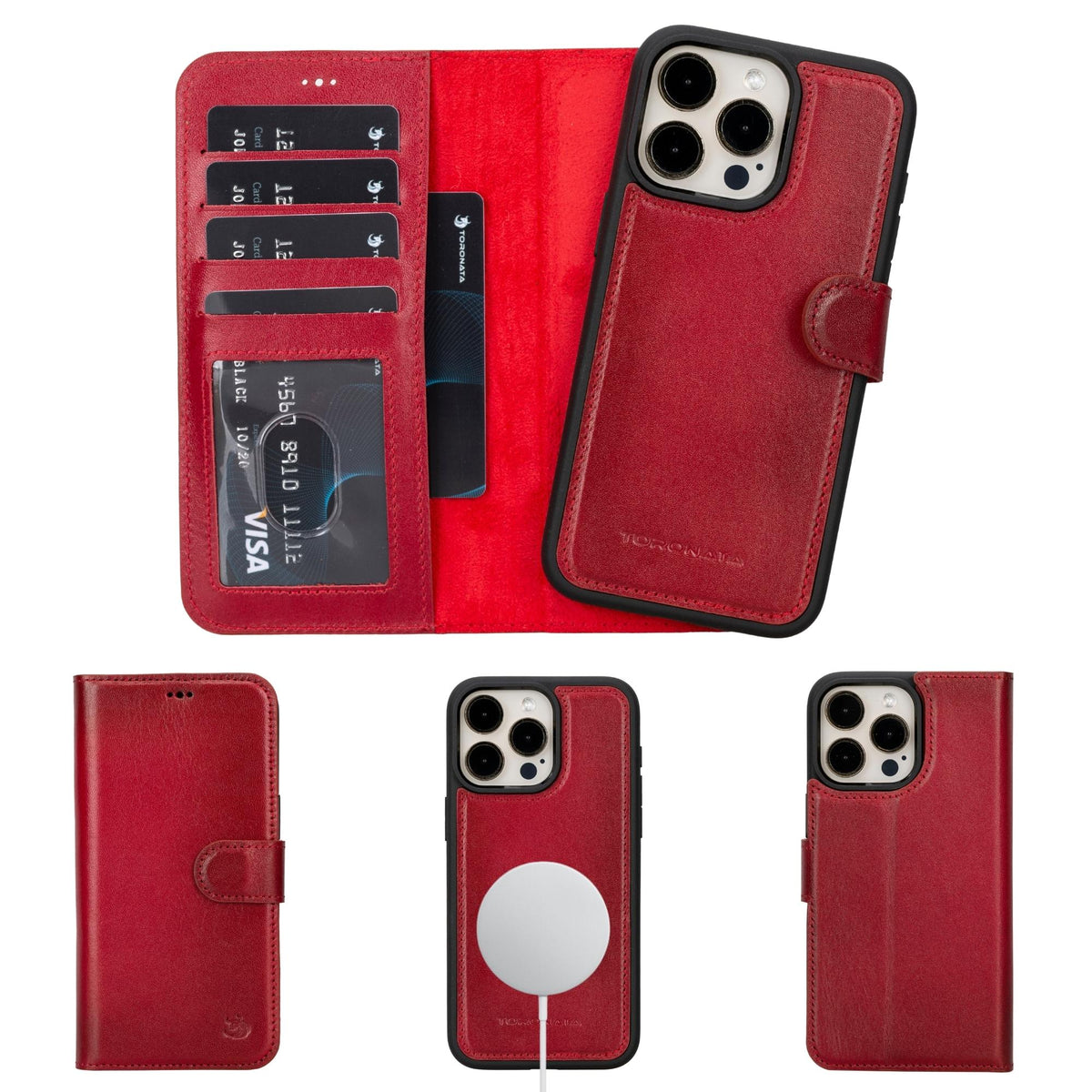 Casper iPhone 14 Series Detachable Leather Wallet Case
