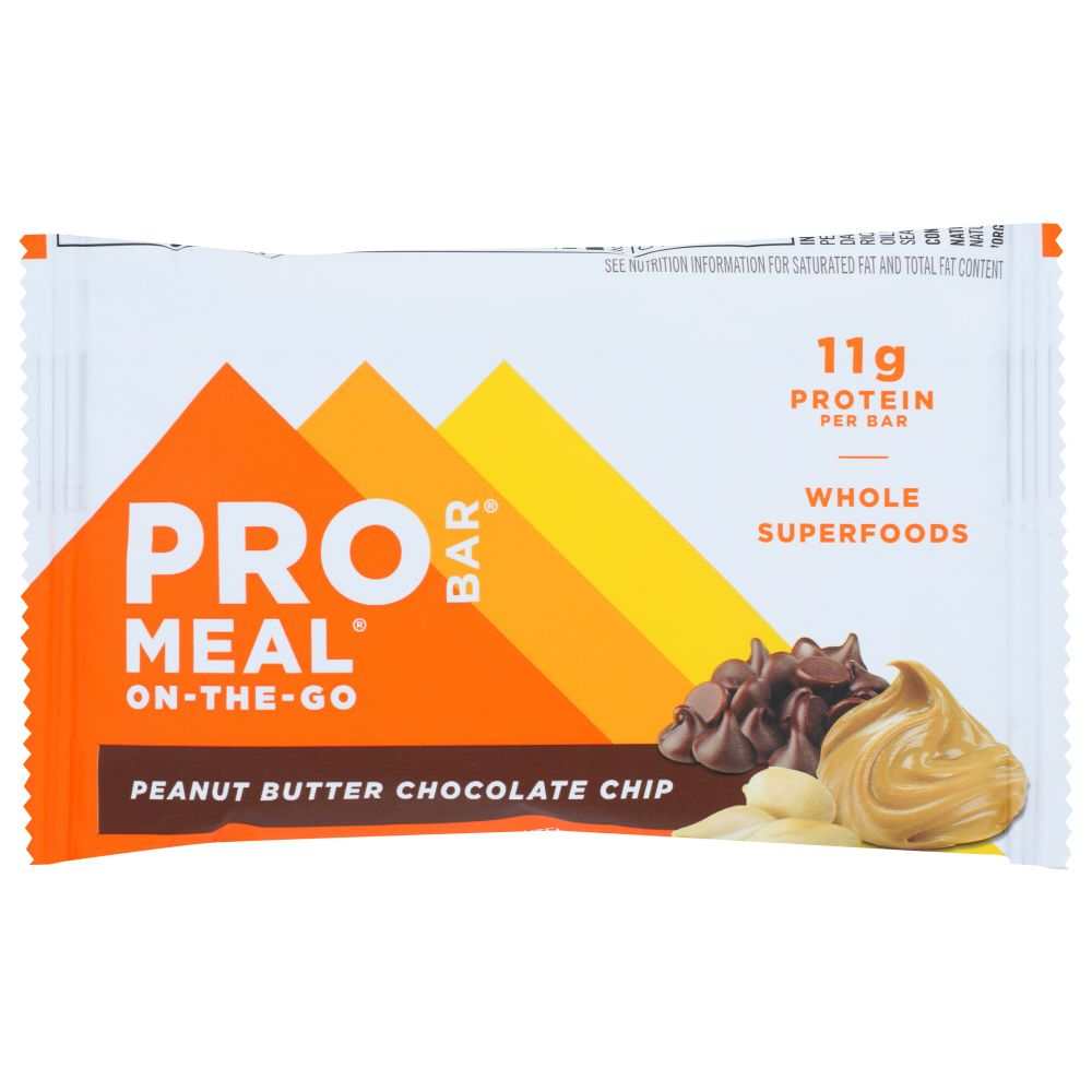 PROBAR Meal Bar: Peanut Butter Chocolate Chip 3oz Satisfying Snacking