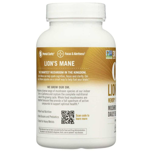 OM MUSHROOM SUPERFOOD: Lion's Mane for Brain Support & Focus, 90 caps