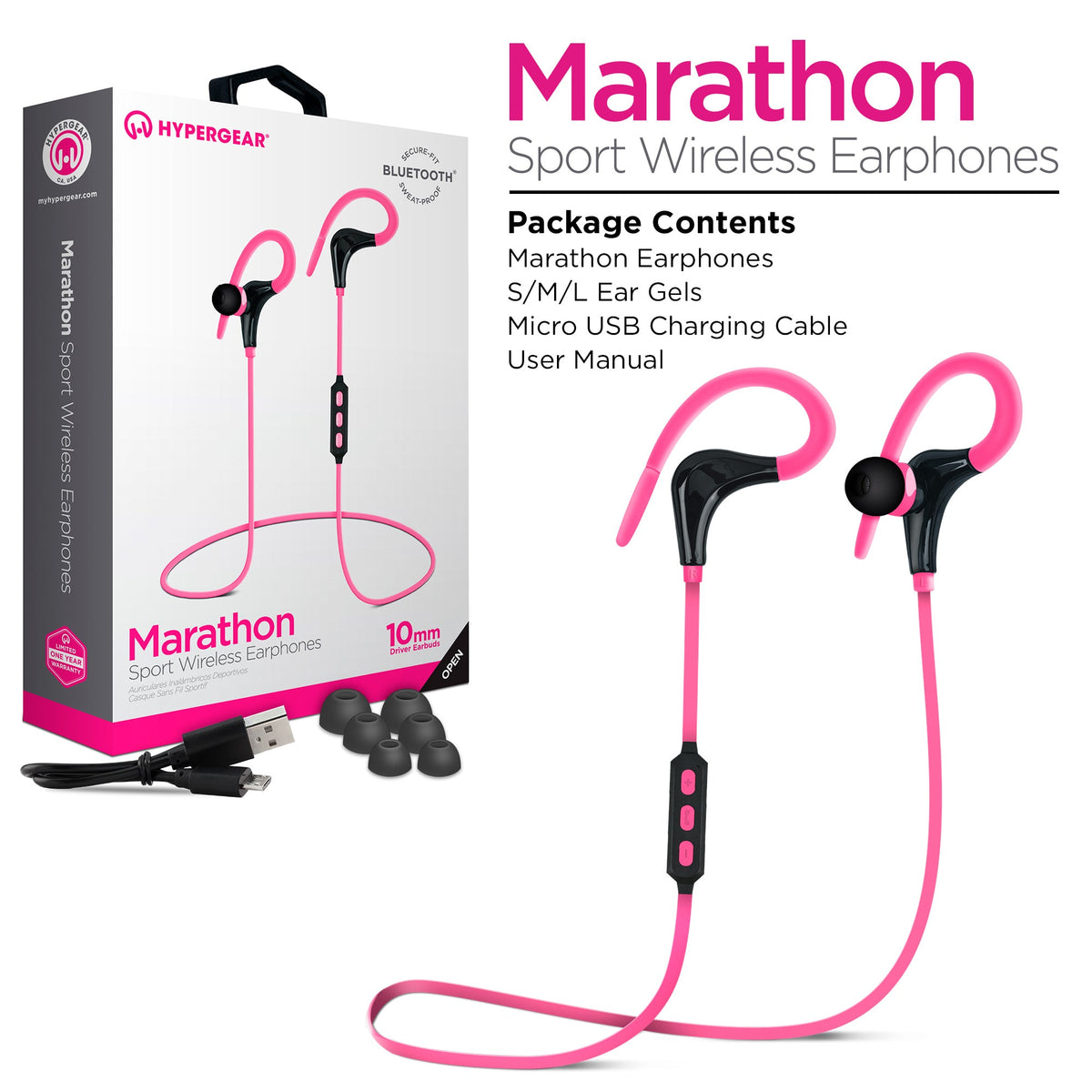 HyperGear Marathon Sport Wireless Bluetooth Earphones