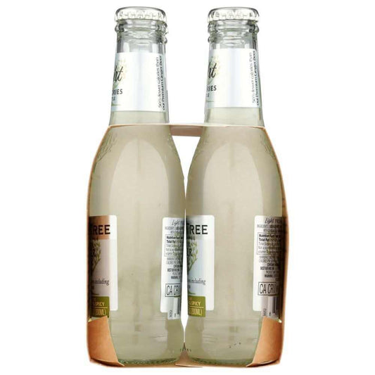 FEVER TREE: Ginger Beer Light Pack of 4, 6.8 oz