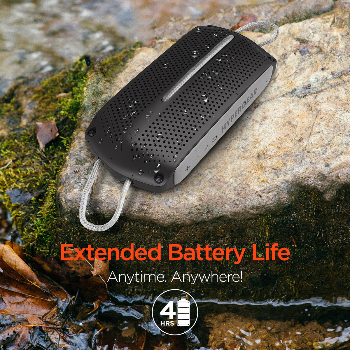 HyperGear Wave Water Resistant Wireless Speaker with Extended Battery Life