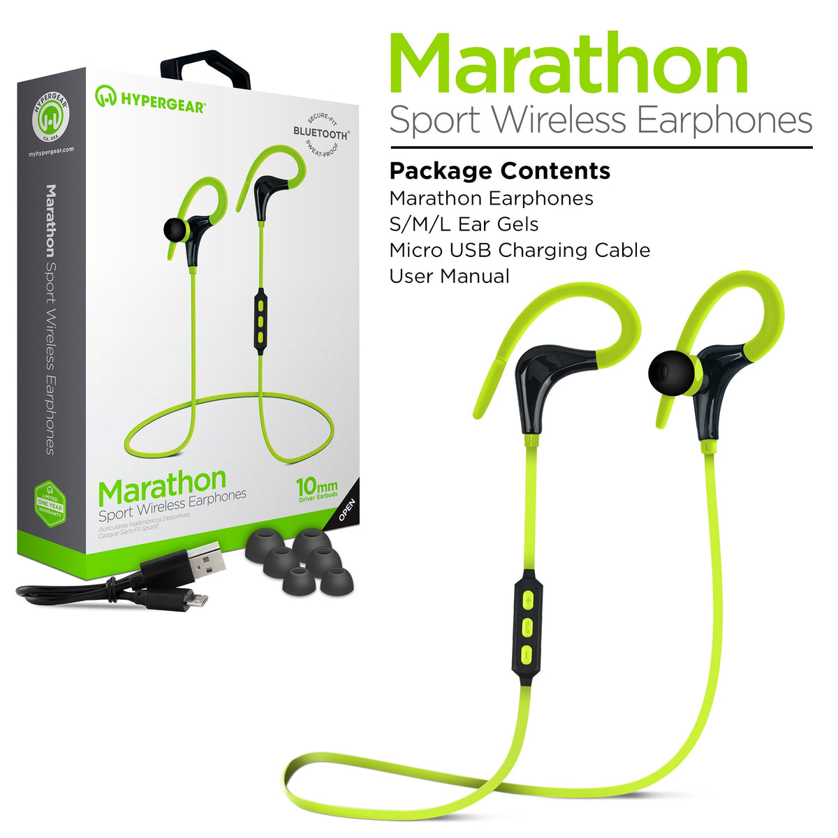 HyperGear Marathon Sport Wireless Bluetooth Earphones