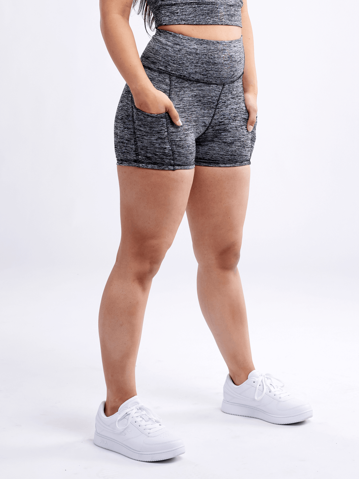JupiterGear High-Waisted Athletic Shorts with Side Pockets