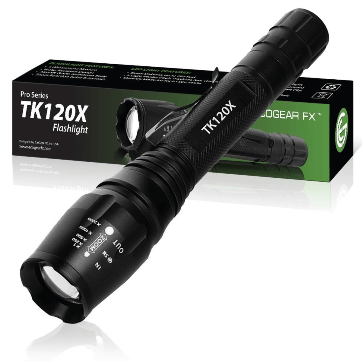 EcoGear FX TK120X LED 18650 Tactical Flashlight