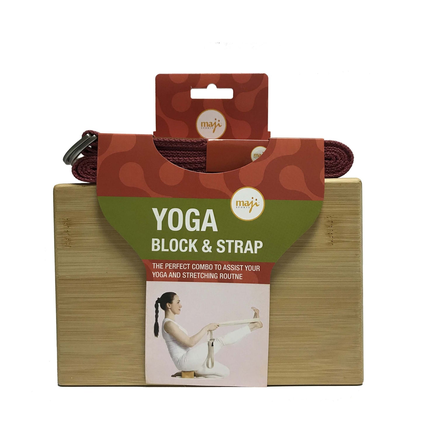 Bamboo Yoga Block & Strap Combo