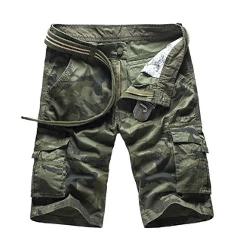 "Concrete Ghosts" – 2025 Loose Fit Camo Cargo Shorts for Men (Size 29–44)
