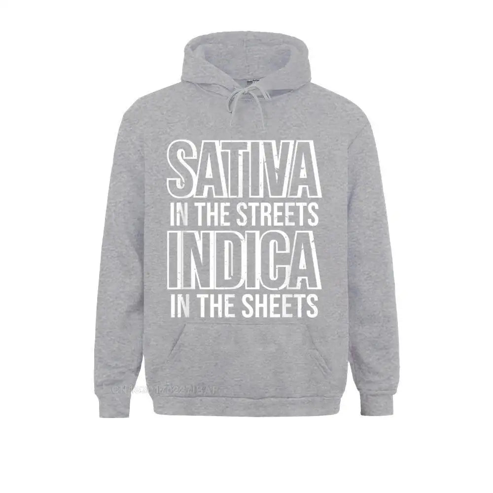 Sativa vs Indica Hoodie – 420 Heavy Hit Graphic Streetwear for Blunt Legends, Smoke Shows & Couch-Locked Icons