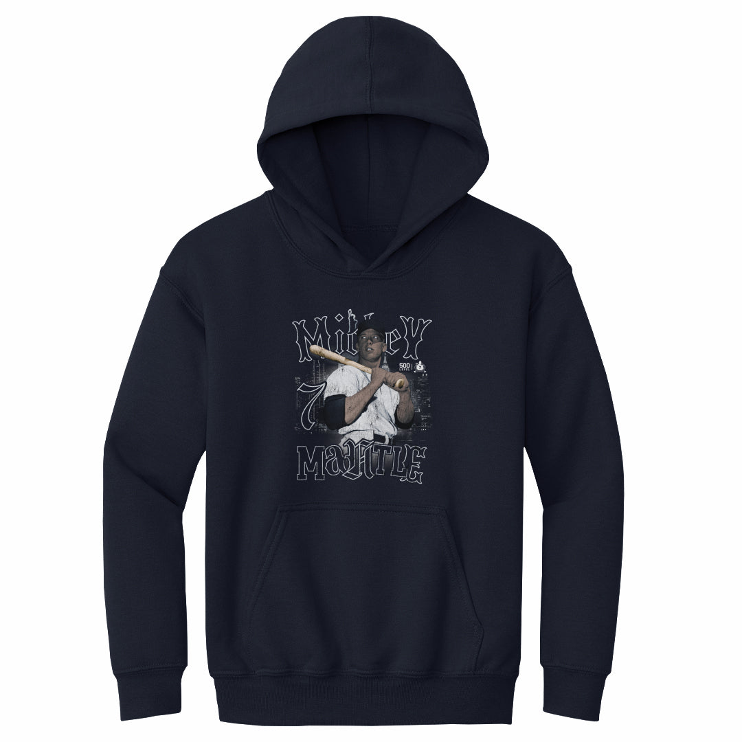 Mickey Mantle New York Y Skyline WHT