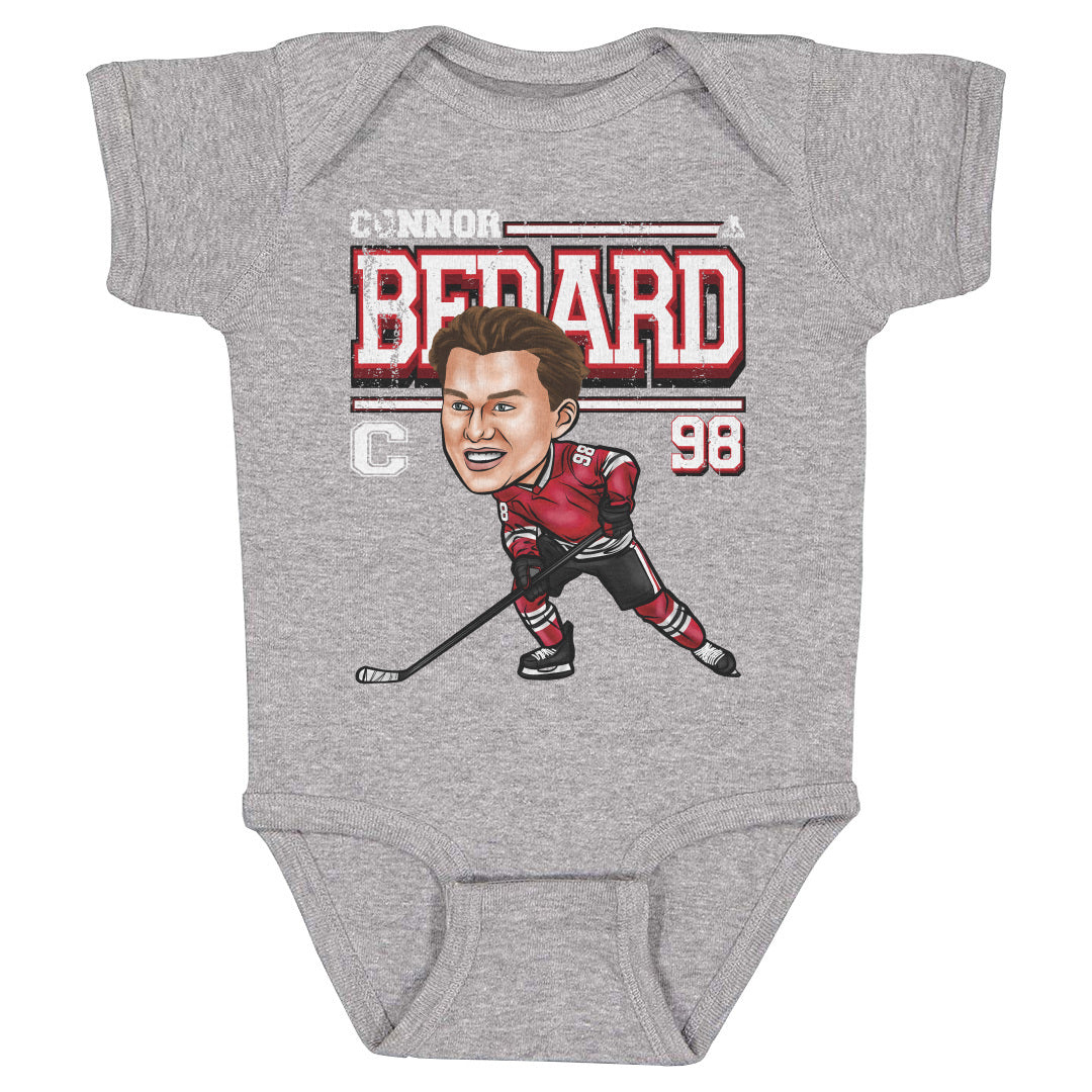 Connor Bedard Chicago Cartoon WHT