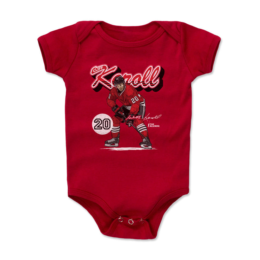 Cliff Koroll Chicago Retro Script WHT