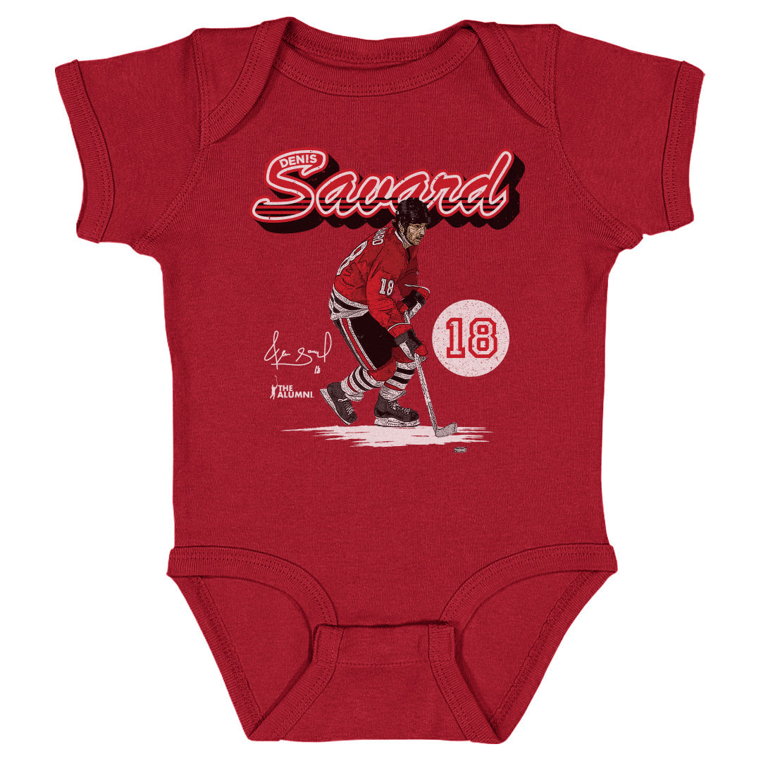 Denis Savard Chicago Retro Script WHT