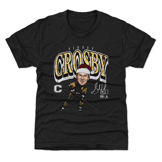 Sidney Crosby Pittsburgh Cartoon Santa Hat WHT