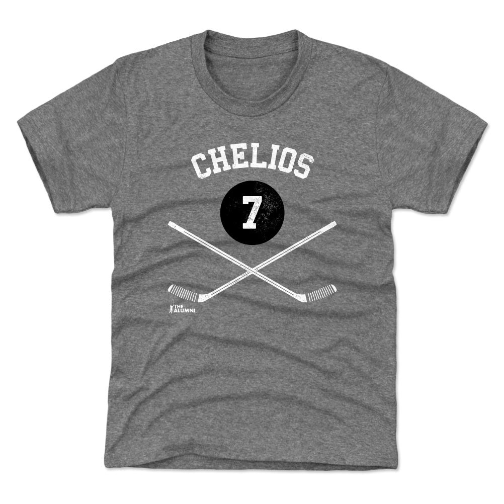 Chris Chelios Chicago 7 Sticks WHT
