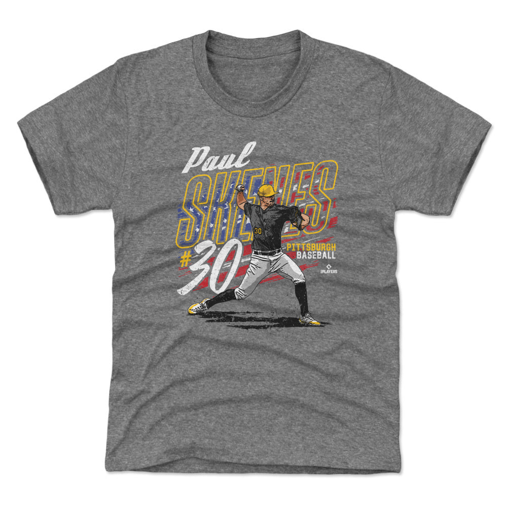 Paul Skenes Pittsburgh American Flag WHT