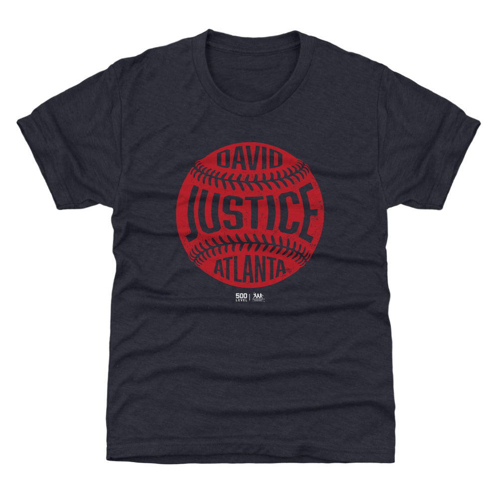 David Justice Atlanta Vintage Baseball WHT