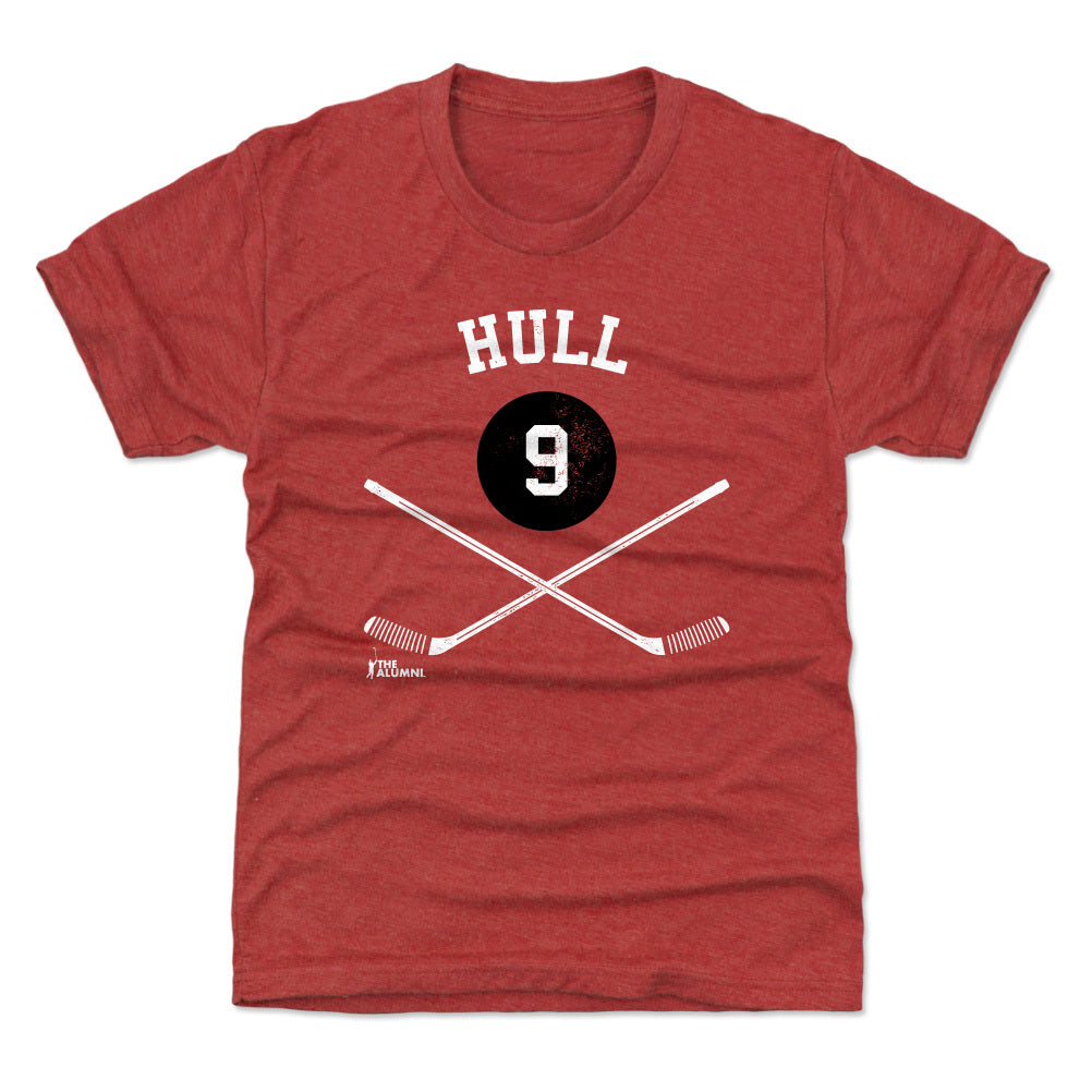 Bobby Hull Chicago 9 Sticks WHT