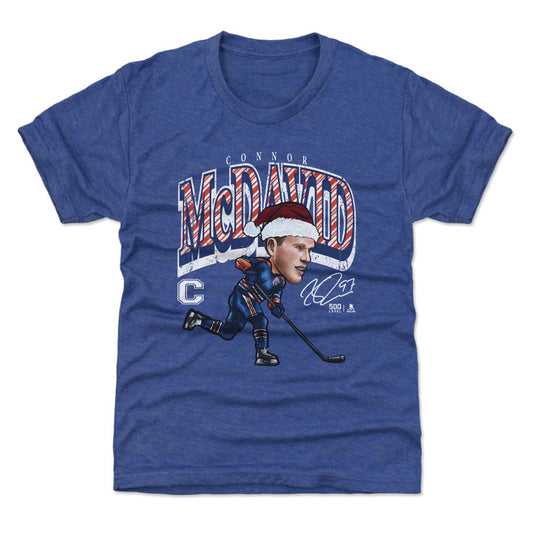 Connor McDavid Edmonton Cartoon Santa Hat WHT