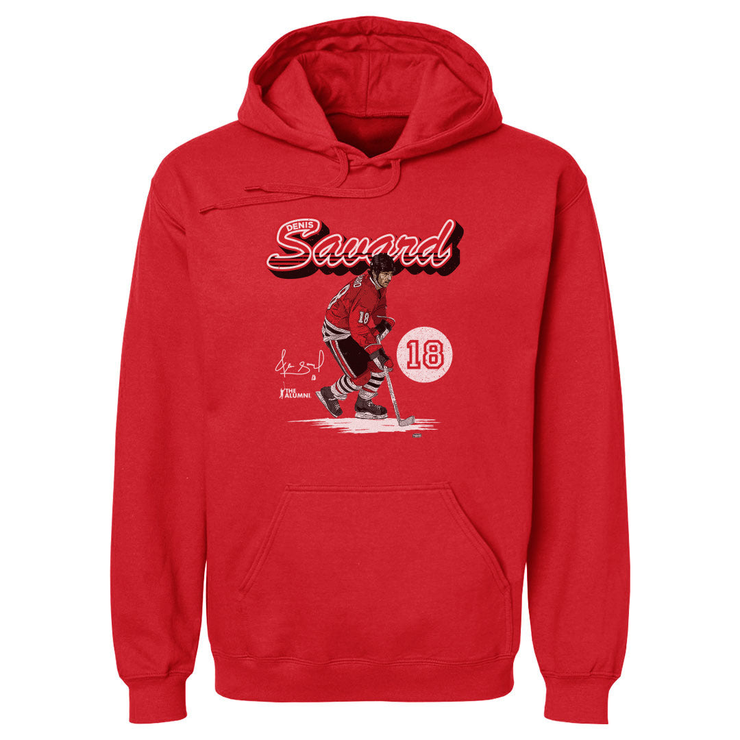 Denis Savard Chicago Retro Script WHT