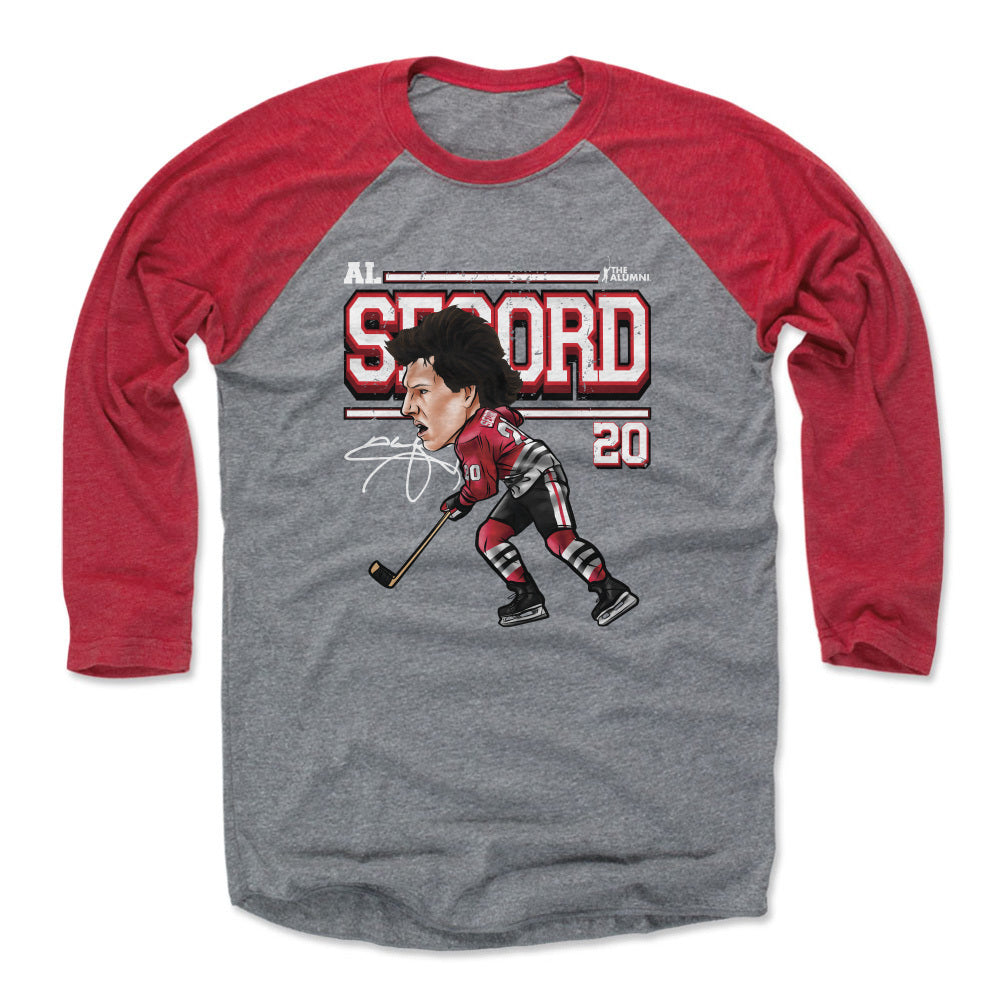 Al Secord Chicago Cartoon WHT